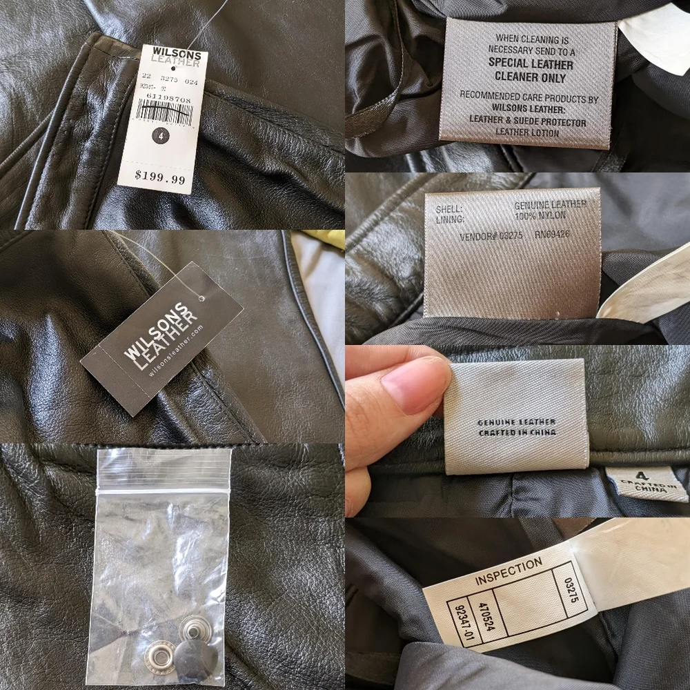 Vintage High Waisted Black Leather Pants - Picture 5 of 5